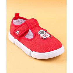 Cute Walk by Babyhug Casual Shoes with Velcro Closure & Astronaut Patch - Navy Blue