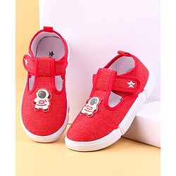 Cute Walk by Babyhug Casual Shoes with Velcro Closure & Astronaut Patch - Navy Blue