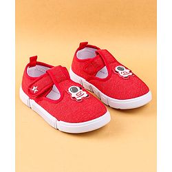 Cute Walk by Babyhug Casual Shoes with Velcro Closure & Astronaut Patch - Navy Blue