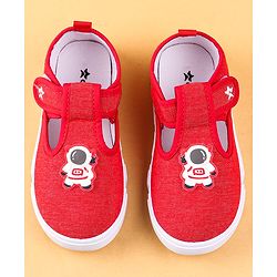 Cute Walk by Babyhug Casual Shoes with Velcro Closure & Astronaut Patch - Navy Blue
