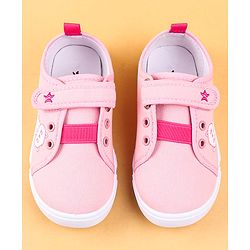 Cute Walk by Babyhug Casual Shoes with Velcro Closure & Kitty Print - Pink