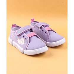 Cute Walk by Babyhug Casual Shoes with Velcro Closure & Kitty Print - Pink