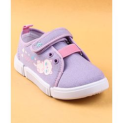 Cute Walk by Babyhug Casual Shoes with Velcro Closure & Kitty Print - Pink
