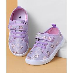 Cute Walk by Babyhug Velcro Closure Casual Shoes with Floral Print & Applique - Light Blue main image 1