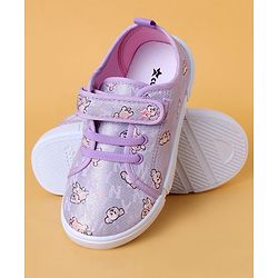 Cute Walk by Babyhug Casual Shoes With Velcro Closure & Animal Print - Purple