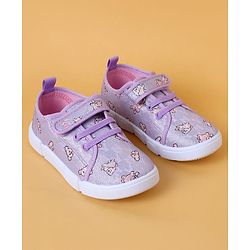 Cute Walk by Babyhug Casual Shoes With Velcro Closure & Animal Print - Purple