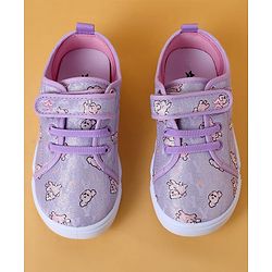 Cute Walk by Babyhug Casual Shoes With Velcro Closure & Animal Print - Purple