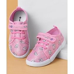 Cute Walk by Babyhug Casual Shoes With Velcro Closure & Animal Print - Purple