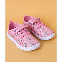 Cute Walk by Babyhug Casual Shoes With Velcro Closure & Animal Print - Purple