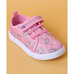 Cute Walk by Babyhug Casual Shoes With Velcro Closure & Animal Print - Purple
