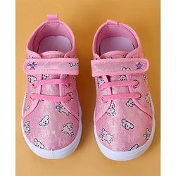 Cute Walk by Babyhug Casual Shoes With Velcro Closure & Animal Print - Purple