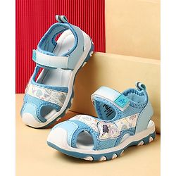 Cute Walk by Babyhug Velcro Closure Sandals with Hearts Glitter Print - Fuchsia