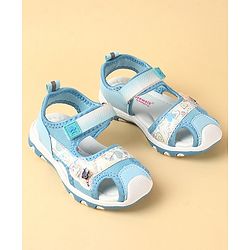 Cute Walk by Babyhug Velcro Closure Sandals with Hearts Glitter Print - Fuchsia