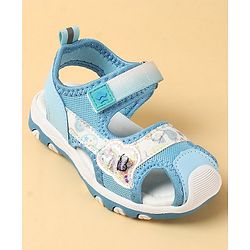 Cute Walk by Babyhug Velcro Closure Sandals with Hearts Glitter Print - Fuchsia