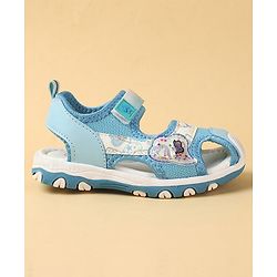 Cute Walk by Babyhug Velcro Closure Sandals with Hearts Glitter Print - Fuchsia