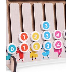 Babyhug Wooden Maths Puzzle Board for Kids| Learn Counting, Number Tracing & Matching| Montessori-Inspired Educational Toy| Early Brain Development| Motor Skills| Gift for Boys & Girls