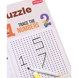 Babyhug Wooden Maths Puzzle Board for Kids| Learn Counting, Number Tracing & Matching| Montessori-Inspired Educational Toy| Early Brain Development| Motor Skills| Gift for Boys & Girls