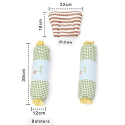 Babyhug Premium Cotton Crib Bedding Set Farm Theme Large Pack of 6 - Light Green (Cot not Included)