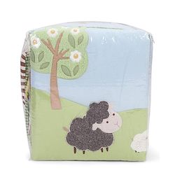 Babyhug Premium Cotton Crib Bedding Set Farm Theme Large Pack of 6 - Light Green (Cot not Included)