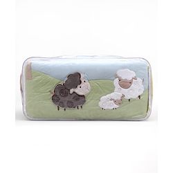 Babyhug Premium Cotton Crib Bedding Set Farm Theme Small Pack of 6 - Light Green (Cot not Included)