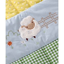 Babyhug Premium Cotton Baby Nest Bag Farm Theme - Yellow & Blue