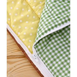 Babyhug Premium Cotton Baby Nest Bag Farm Theme - Yellow & Blue