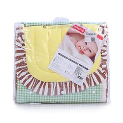 Babyhug Premium Cotton Baby Nest Bag Farm Theme - Yellow & Blue