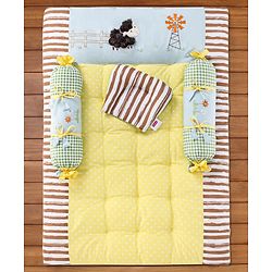 Babyhug Premium Cotton Bedding Set Farm Theme Pack of 4 - Yellow