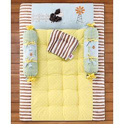 Babyhug Premium Cotton Bedding Set Farm Theme Pack of 4 - Yellow