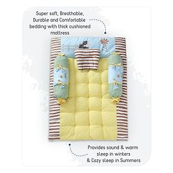 Babyhug Premium Cotton Bedding Set Farm Theme Pack of 4 - Yellow