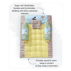 Babyhug Premium Cotton Bedding Set Farm Theme Pack of 4 - Yellow
