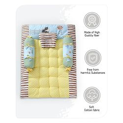 Babyhug Premium Cotton Bedding Set Farm Theme Pack of 4 - Yellow