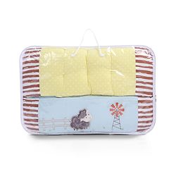 Babyhug Premium Cotton Bedding Set Farm Theme Pack of 4 - Yellow
