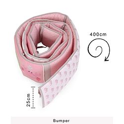 Babyhug Premium Cotton Embroidered Crib Bedding Set Seahorse Theme Large Pack of 6 - Pink