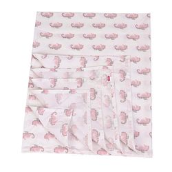 Babyhug Premium Cotton Embroidered Crib Bedding Set Seahorse Theme Large Pack of 6 - Pink