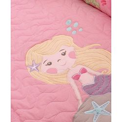 Babyhug Premium Cotton Embroidered Crib Bedding Set Seahorse Theme Large Pack of 6 - Pink