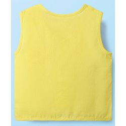Babyhug 100% Cotton Cambric Woven Front Open Sleeveless Jhabla with Fruit Print Pack of 3 - Yellow Pink & White