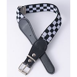 Babyhug Free Size Checks Printed Belt - Black & White