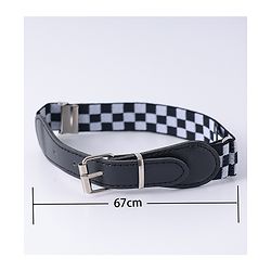Babyhug Free Size Checks Printed Belt - Black & White
