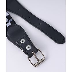Babyhug Free Size Checks Printed Belt - Black & White