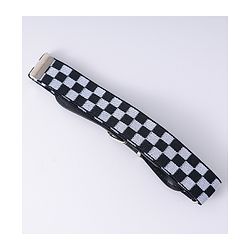 Babyhug Free Size Checks Printed Belt - Black & White