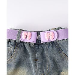 Babyhug Free Size Belt With Bow Applique - Purple