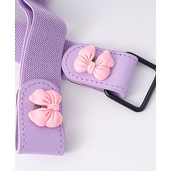 Babyhug Free Size Belt With Bow Applique - Purple