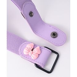 Babyhug Free Size Belt With Bow Applique - Purple