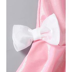 Babyhug Sleeveless Frock Swimsuit With Bow Applique - PInk