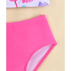 Babyhug Sleeveless Two Piece Swimsuit With Candy Print - White