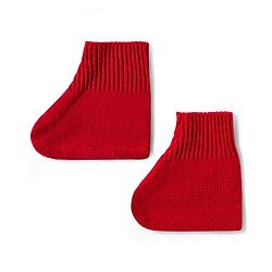 Babyhug Knitted Full Sleeves Striped Sweater Set With Cap & Booties - Red & Navy Blue