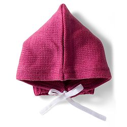 Babyhug Knit Full Sleeves Solid Color Front Open Sweater Set with Pair of Mittens & Cap - Dark Pink