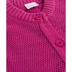Babyhug Knit Full Sleeves Solid Color Front Open Sweater - Pink