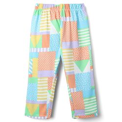 Babyhug Cotton Knit Full Sleeves Front Open Co-ords Night Suit with Abstract Print - Multicolor